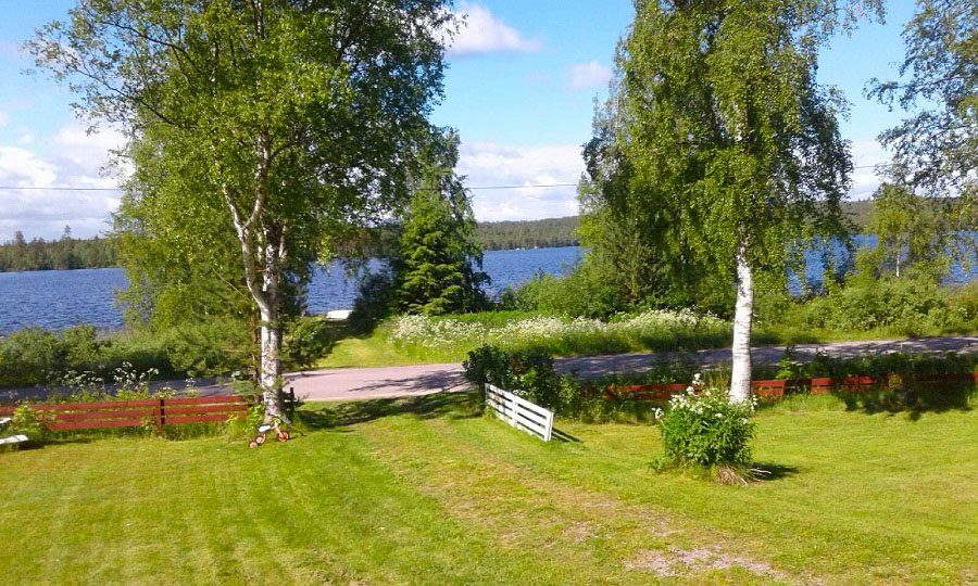 View over lake Långrösten from Veranda accommodation Lillbo!